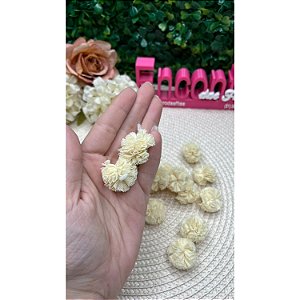 Pompom de Malha (renda) 2,5cm - Bege - Unidade