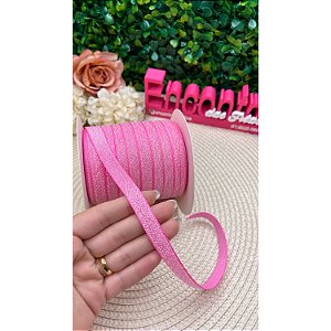 Fita de Lurex Esponjado 10mm Rosa Neon - Metro