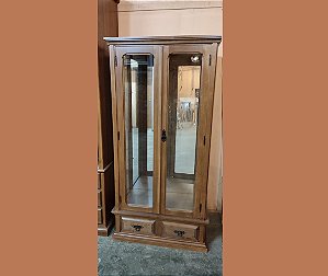 Cristaleira 2 portas e 2 gavetas 90cm com Espelho