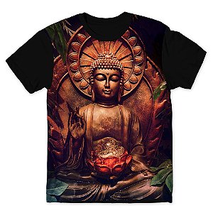 Camiseta T-shirt As Braba Buda Full Print Preta