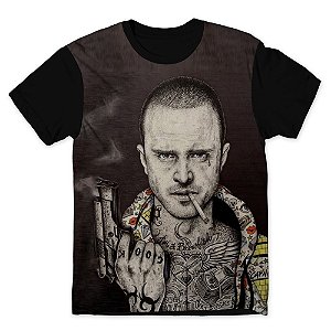 Camiseta T-shirt As Braba Pinkman Full Print Preta