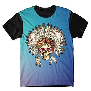Camiseta T-shirt As Braba Indio Full Print Preta