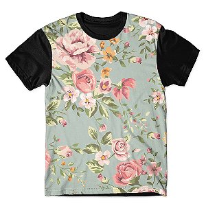 Camiseta As Braba Masculina Flores Full Print