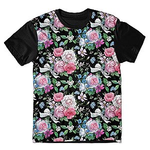 Camiseta As Braba Masculina Flores Full Print