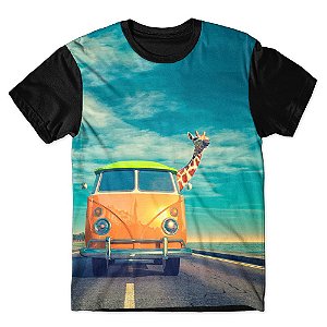 Camiseta As Braba Masculina Girafa de Kombi Full Print