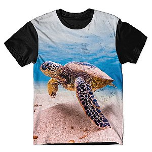 Camiseta As Braba Masculina Tartaruga Marinha Full Print