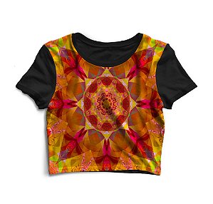 Cropped Blusinha As Braba Mandala Full Print