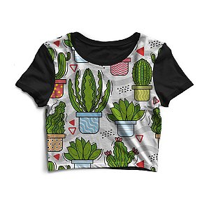 Cropped Blusinha As Braba Cacti Full Print