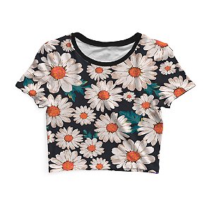 Cropped Blusinha As Braba Sunflower Full Total