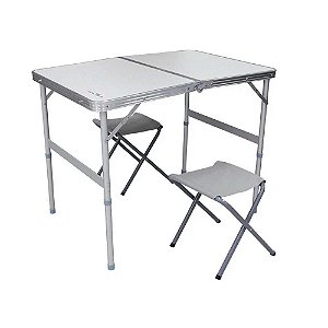 Mesa Portátil Dobrável Domo com 2 Bancos - NAUTIKA