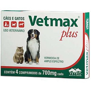 VETMAX PLUS - COM 4 COMPRIMIDOS