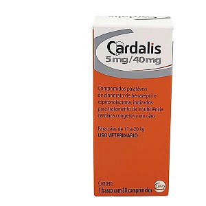 CARDALIS 20KG 5/40MG - COM 30 COMPRIMIDOS