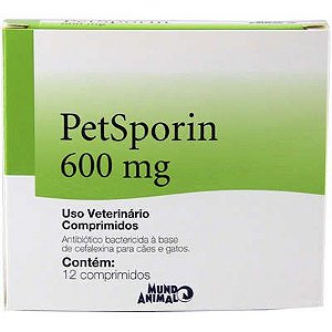 PETSPORIN 600MG - COM 12 COMPRIMIDOS