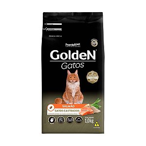 RAÇÃO GOLDEN GATOS CASTRADOS SALMÃO 1KG