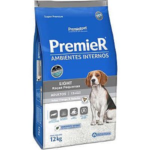 Ração Premier Ambientes Internos Light Raças Pequenas 12Kg