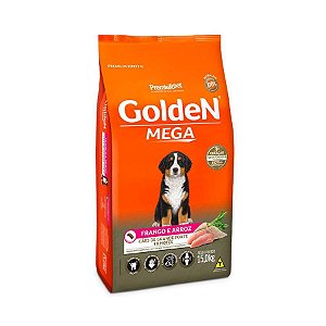 Ração Golden Mega Filhotes Raças Grandes Frango e Arroz 15Kg