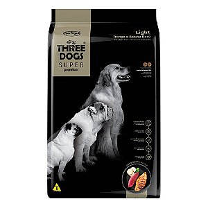 Ração Three Dogs Super Premium Adultos Light Frango e Batata Doce 3Kg