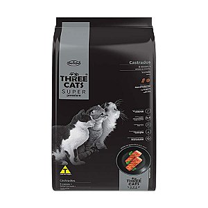 Ração Three Cats Super Premium Castrados Salmão 3Kg