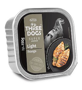 Ração Three Dogs Úmida Patê Super Premium Light Frango 150g