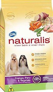 Ração Naturalis Adulto Raças Pequenas Frango, Peru e Vegetais 15kg