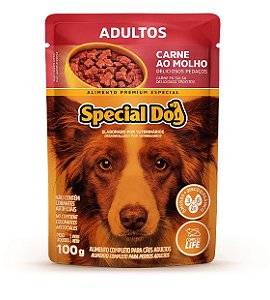 Ração Special Dog Úmida Sachê Adultos Carne 100g
