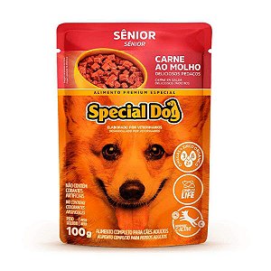 Ração Special Dog Úmida Sachê Sênior Carne 100g