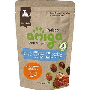 Snack Amiga Peito de Frango Desidratado com Alecrim para Cães e Gatos - 45g