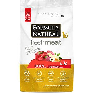 Ração Fórmula Natural Fresh Meat Gatos Castrados - Carne 1kg