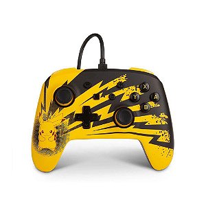 Controle Nintendo Switch Pokemon Pikachu Lightning - PowerA Com Fio