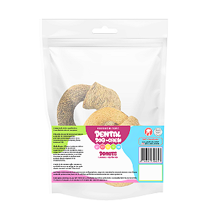 Mordedor Dental Donuts Junior 2 unidades (couro bovino com pelos)