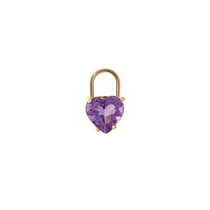 Berloque Love Ametista para brincos de argola