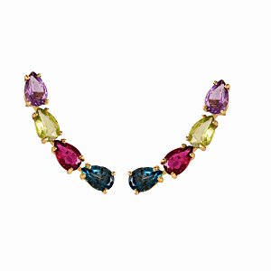 Brincos Earcuffs Joy Rainbow