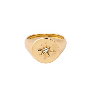 Anel Birthstone Abril (topázio incolor)