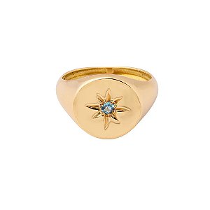 Anel Birthstone Dezembro (Topázio Swiss)