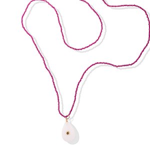 Colar Cordão Longo Corindon Rubis