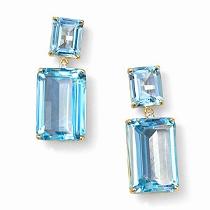 Brincos Duo Signature Topázios e Diamantes