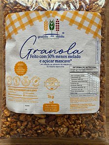 REFIL 1KG GRANOLA DA DINDA 50% MENOS AÇÚCAR SEM GLUTEN VEGANA 100% SEM CONSERVANTES