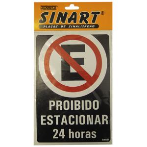 PLACA SINALIZAÇÃO PROIBIDO ESTACIONAR SINART