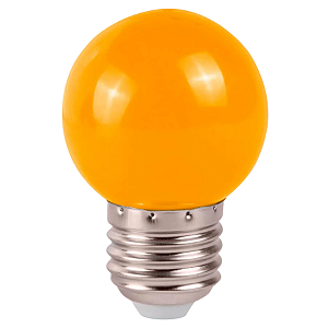 LAMPADA LED BOLINHA 1-3W LARANJA BIVOLT E27 KIAN