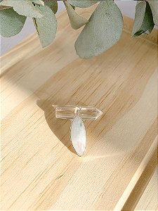 Pingente Navete Pedra da Lua