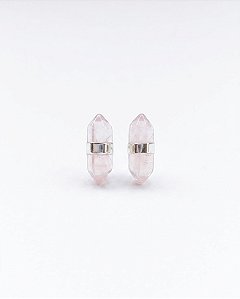 Brinco Íris Quarzto Rosa