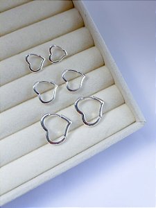Trio de Argolas Coração