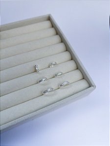 Trio de Argolas com Micro Zircônias