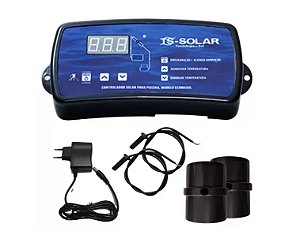 Controlador De Temperatura Aquecedor Solar Piscina+ Luvas com sensores TS-Solar