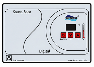 Membrana Painel Sauna Seca Grande Retângulo com Contator Impercap
