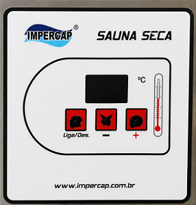 Membrana Painel Sauna Seca Pequena Quadrado com Contator Impercap