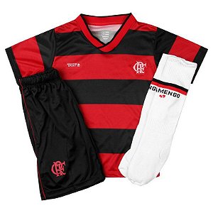 Conjunto Infantil Flamengo Uniforme Dry Oficial