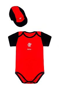 Kit Body e Boné Infantil Flamengo Oficial