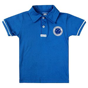 Camisa Polo Infantil Cruzeiro Azul Oficial