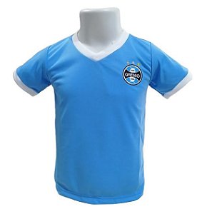 Camisa Infantil Grêmio Gola V Azul Oficial